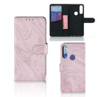 Alcatel 1S 2020 | Bookcase | Marble Pink - Origineel Cadeau Vriendin - thumbnail