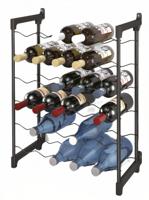 Tomado-Metaltex chianti wijnrek voor 30 flessen 68x50x26 cm zwart - thumbnail