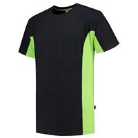 Tricorp T-shirt Bi-Color - Workwear - 102002 - zwart/limoen groen - maat M - thumbnail