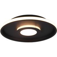 LED Plafondlamp Mat Zwart Badkamer - 35W Dimbaar IP44 Warm Wit - thumbnail