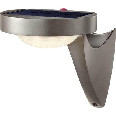 Sygonix SY-4673532 Wandlamp op zonne-energie met bewegingsmelder LED LED vast ingebouwd 10 W Grijs (mat)