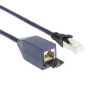 ACT Blauw 2 meter LSZH SFTP CAT6A MPTL verlengkabel snagless met RJ45 connectoren - thumbnail