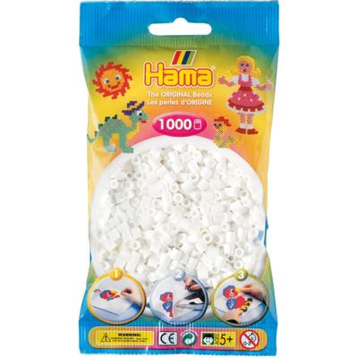 Hama strijkkralen wit 1000 stuks