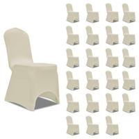 VidaXL Stoelhoezen stretch 24 st crème - thumbnail