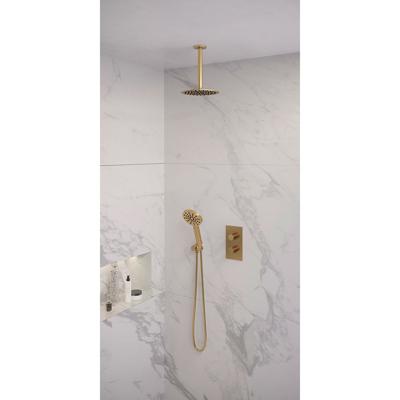 Gold Edition thermostatische inbouw regendouche 3-weg SET 35 met 20 cm douchekop en handdouche