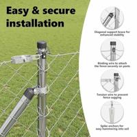 VidaXL Afrasteringspaal zilver 10 x 1,2 m (60 x 60 mm gaas) staal - thumbnail