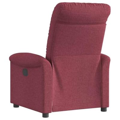 Fauteuil verstelbaar stof wijnrood