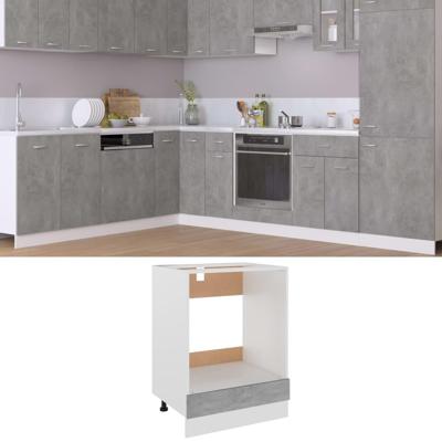 VidaXL Ovenkast lyon 60x46x81,5 cm bewerkt hout betongrijs VidaXL Ovenkast lyon 60x46x81,5 cm bewerkt hout betongrijs