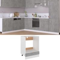VidaXL Ovenkast lyon 60x46x81,5 cm bewerkt hout betongrijs - thumbnail