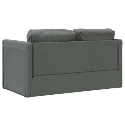 Slaapbank vloermodel 2-in-1 112x174x55 cm stof donkergrijs