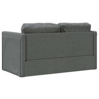 Slaapbank vloermodel 2-in-1 112x174x55 cm stof donkergrijs - thumbnail
