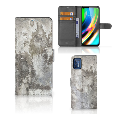 Motorola Moto G9 Plus Bookcase Beton Print Motorola Moto G9 Plus Bookcase Beton Print