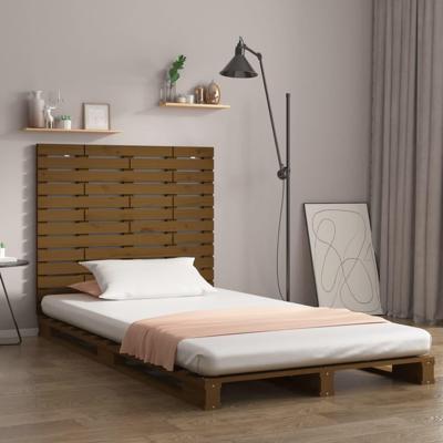 Hoofdbord wandmontage 96x3x91,5 cm grenenhout honingbruin