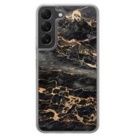 Samsung Galaxy S22 hybride hoesje - Marmer grijs brons - thumbnail
