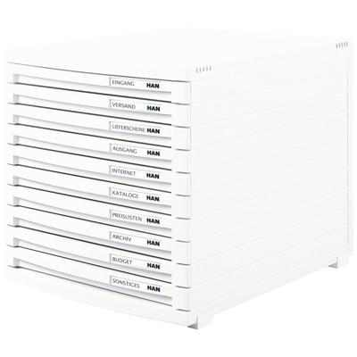 HAN CONTUR 1510-12 Ladebox Wit DIN A4, DIN B4, DIN C4 Aantal lades: 10