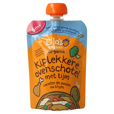 Kiplekkere ovenschotel tijm 6+ maanden bio 130 Gram Kiplekkere ovenschotel tijm 6+ maanden bio 130 Gram