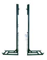 SET OF PORTABLE METAL VOLLEYBALL POSTS, ADJUSTABLE TO TENNIS - thumbnail