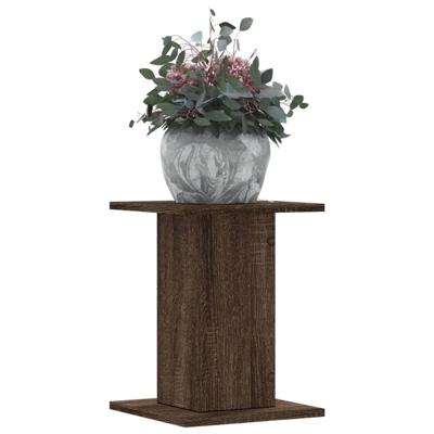 Plantenstandaards 2 st 30x30x40 cm bewerkt hout bruin eiken Plantenstandaards 2 st 30x30x40 cm bewerkt hout bruin eiken