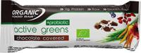 Organic Food Bar Biologische Active Greens Chocolate Covered + Probiotics Bar 68 Gram - thumbnail