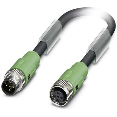 Phoenix Contact 1518407 Sensor/actuator connector, geassembleerd M12 Aantal polen (sensoren): 5 Stekker, recht, Bus, recht 30.00 cm 1 stuk(s)
