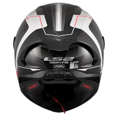 LS2 integraalhelm "ff805 thunder carbon gp diamond helmet ff805 thunder gp raute xxl white/grey