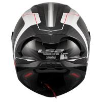 LS2 integraalhelm "ff805 thunder carbon gp diamond helmet ff805 thunder gp raute xxl white/grey - thumbnail