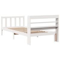 Bedframe zonder matras massief grenenhout wit 75x190 cm - thumbnail