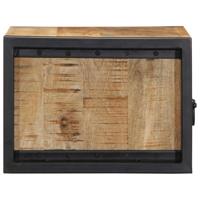 Nachtkastje 40x35x25 cm massief ruw mangohout - thumbnail