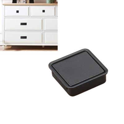 Eenvoudige garderobe slotted scrub handvat verborgen verzonken lade onzichtbare handvat enkel gat (zwart)
