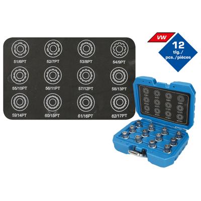 Brilliant Tools BT691190 Velgenslot-assortiment voor VW, 12-delig Brilliant Tools BT691190 Velgenslot-assortiment voor VW, 12-delig