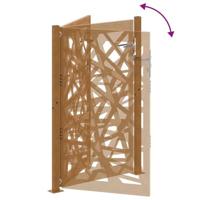 Poort met bladontwerp 105x155 cm weervast staal - thumbnail