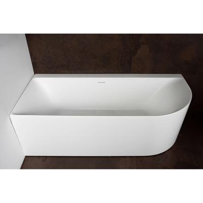 Half Vrijstaand Hoekbad Links Luca Sanitair Primo Acryl 180x80x60 cm Mat Wit Luca Sanitair