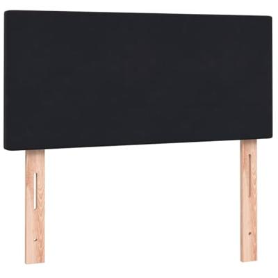 Boxspring met matras fluweel zwart 80x220 cm