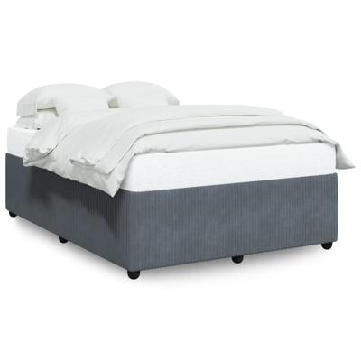Bedframe zonder matras 160x200 cm fluweel donkergrijs