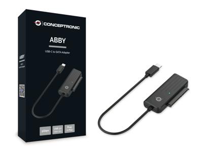 Conceptronic ABBY02B kabeladapter/verloopstukje USB C SATA Zwart