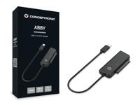 Conceptronic ABBY02B kabeladapter/verloopstukje USB C SATA Zwart - thumbnail