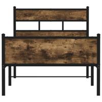 Bedframe zonder matras hout gerookt eikenkleurig 75x190 cm - thumbnail