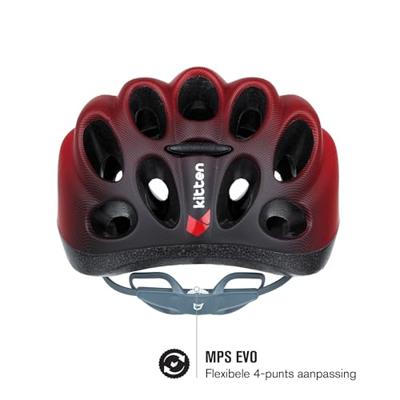 Buzaglo Catlike kinderhelm kitten maat s 52-55cm rood