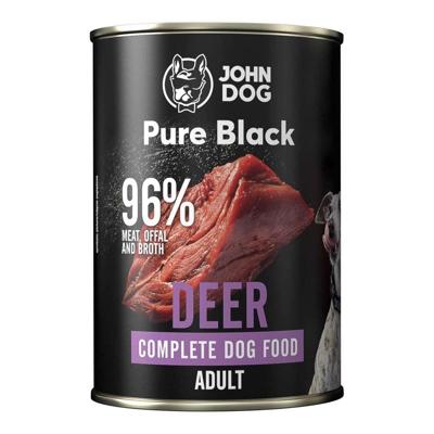 JOHN DOG Pure Black Deer - natvoer voor honden - 400g