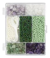 Creativ Company Creatieve box sieraden, kristallen, afm 2,6-10 mm, gatgrootte 0,8-1,2 mm, ca. 2460 stuk, diverse kleuren, 1 doos - thumbnail