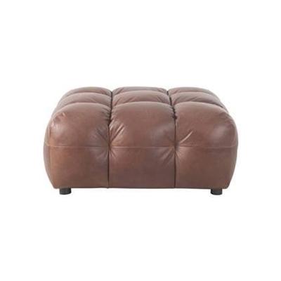 Dutchbone Hocker 'Hackman' Leder, kleur Chocolate
