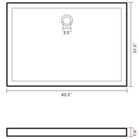 VidaXL Douchebak rechthoekig 80x110 cm abs wit - thumbnail