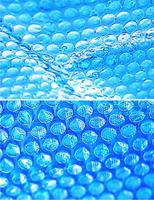 Zomerbubbelafdekking - GRE - 180 µ - Zwembad 8,10 x 4,70 m - Voor stalen/kunststof, buisvormige of zelfdragende zwembaden - thumbnail