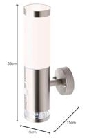 Brilliant Bole G96131/82 Buitenlamp met bewegingsmelder (wand) Halogeen E27 60 W RVS - thumbnail