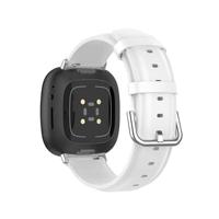 Fitbit Versa 3/4 & Sense 1/2 leren bandje - Wit - thumbnail