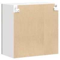 Keukenbovenkast met glazen deur bewerkt hout bruin eikenkleur - thumbnail