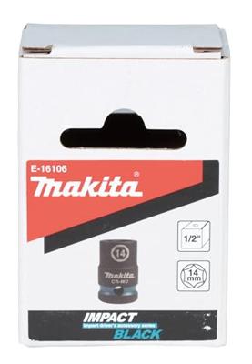 Makita E-16106 Impact Black Krachtdop 1/2" kort | 14 mm - thumbnail