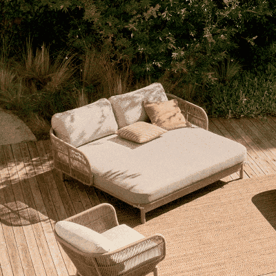 Kave Home Ligbed 'Catalina' 2-persoons, kleur Beige