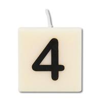 Paperdreams letter Kaarsje nr. 4, 4st. - thumbnail