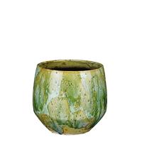 Harris pot rond groen H18 x D20 cm Mica Decorations - Mica decorations - thumbnail